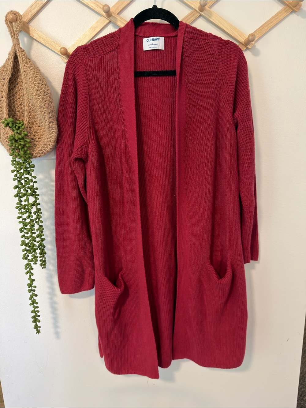 Old Navy Open-Front Cardigan Sweater - Burgundy